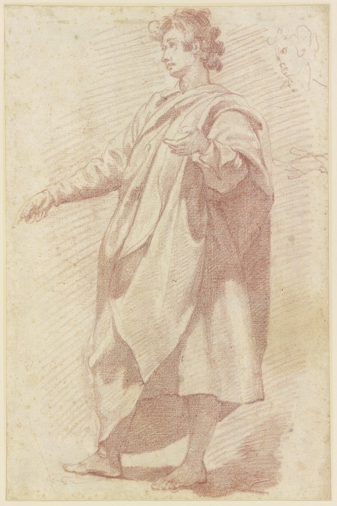 Stehender junger Mann in Mantel nach links (ein Apostel?), Domenico Cresti;   ?