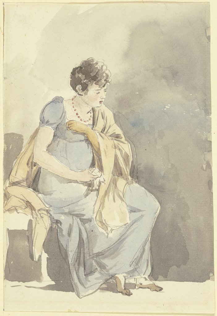 Sitting woman, Johann Georg von Dillis