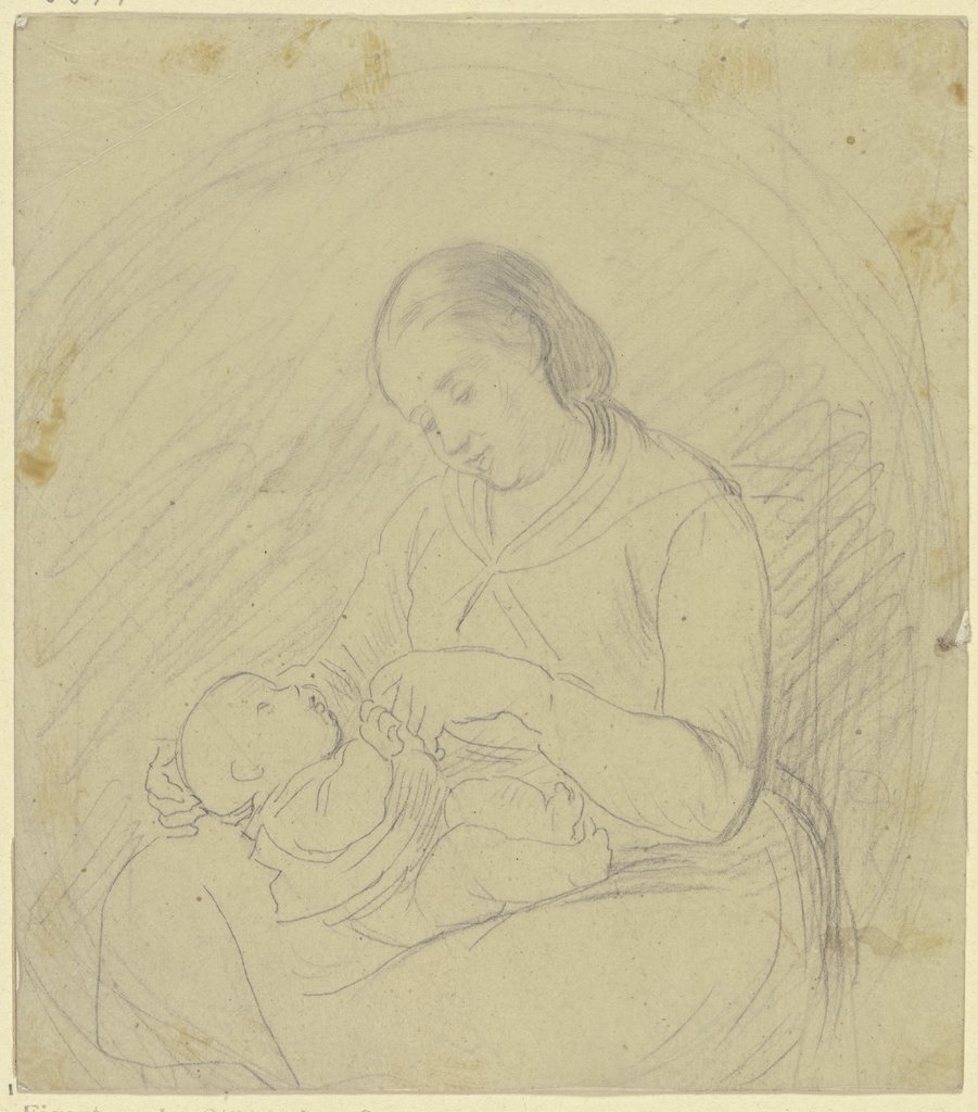 Mother with child, Jakob Fürchtegott Dielmann