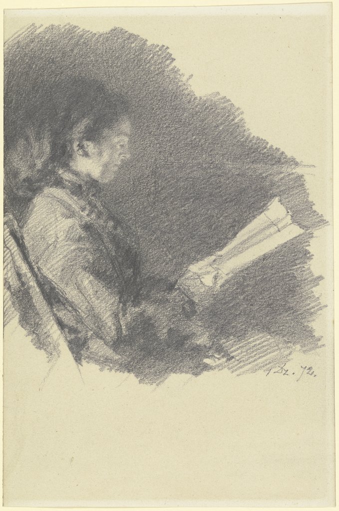 Lesende Frau im Lehnstuhl, Louis Eysen