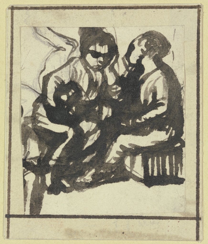 Two sitting women, Hendrik Goudt