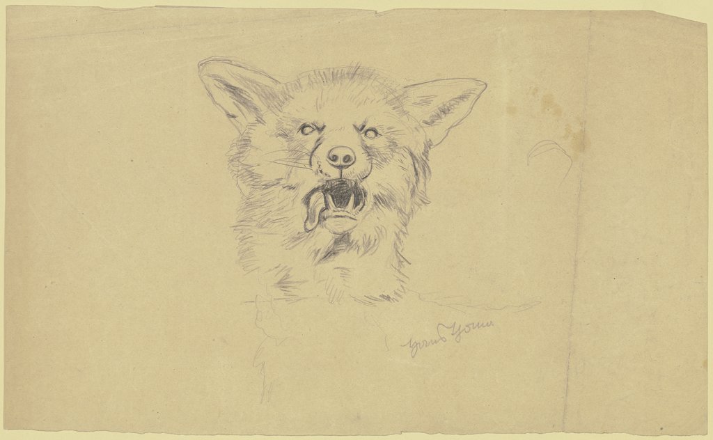 Fox head, Hans Thoma