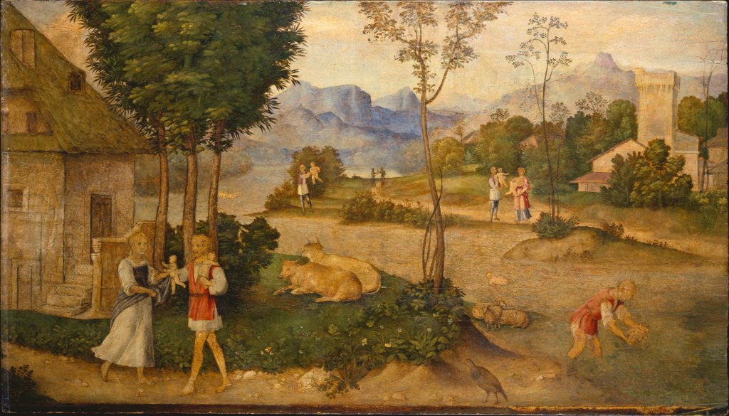 Auffindung von Romulus und Remus, Giorgione;  Nachfolge