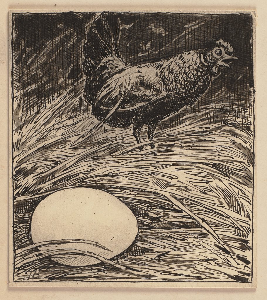 Drawing for the primer: egg, Hans Thoma
