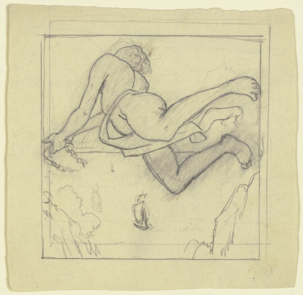 Mercure (tile draft), Hans Thoma