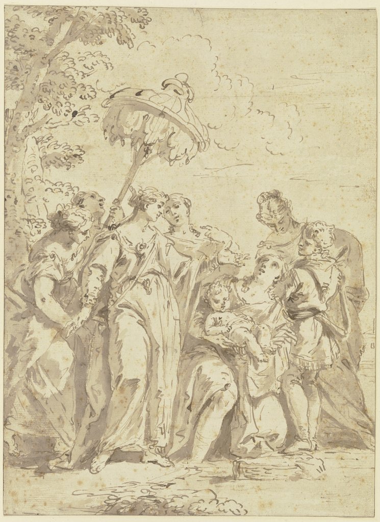 Finding of Moses, Italian, 18th century