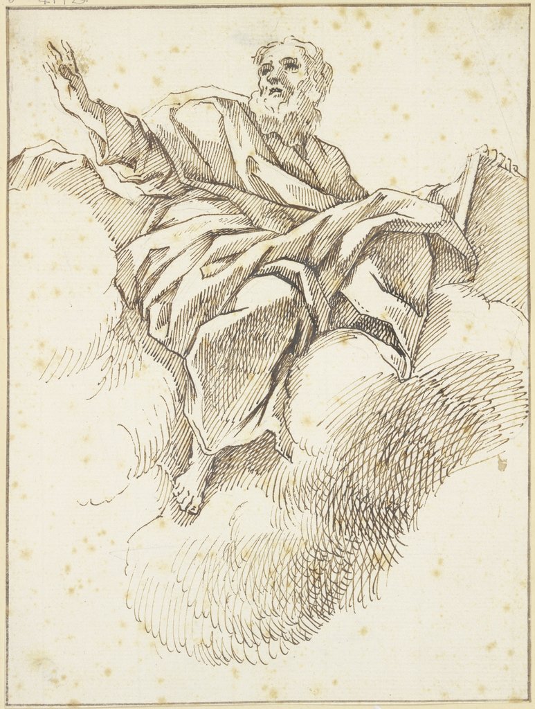 Prophet mit Buch auf Wolken schwebend, Luca Giordano