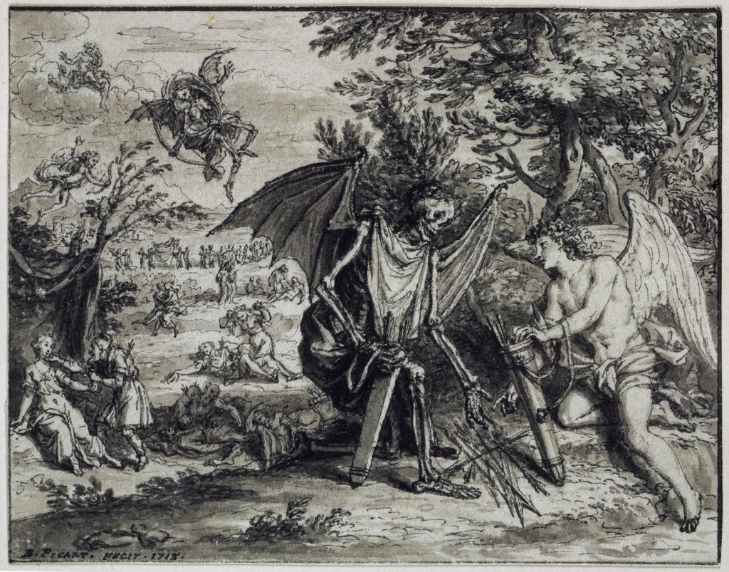Cupid and Death, Bernard Picart