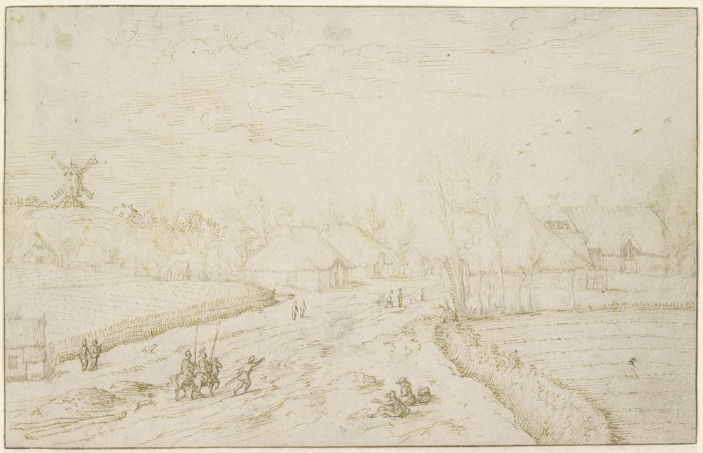 Weg zu einem Dorf, Meister der kleinen Landschaften, Josse van Liere;   ?