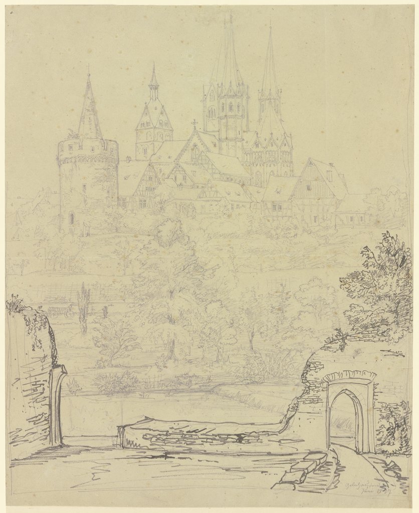 Ansicht von Gelnhausen, Friedrich Maximilian Hessemer