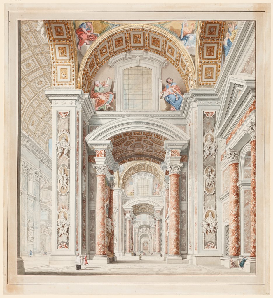 Seitenschiff der St. Peterskirche in Rom, Francesco Pannini
