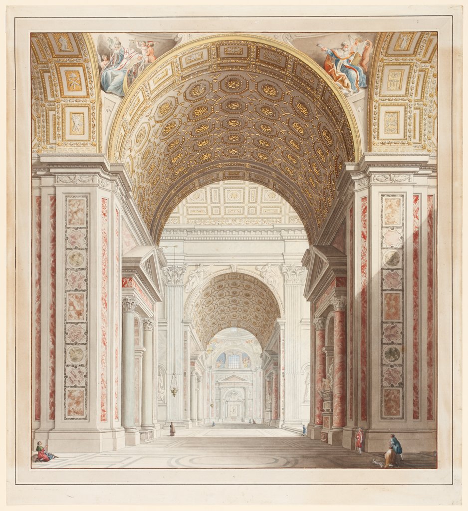 Seitenschiff der St. Peterskirche in Rom, Francesco Pannini