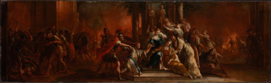 The Death of Priam, Johann Andreas Herrlein;   attributed