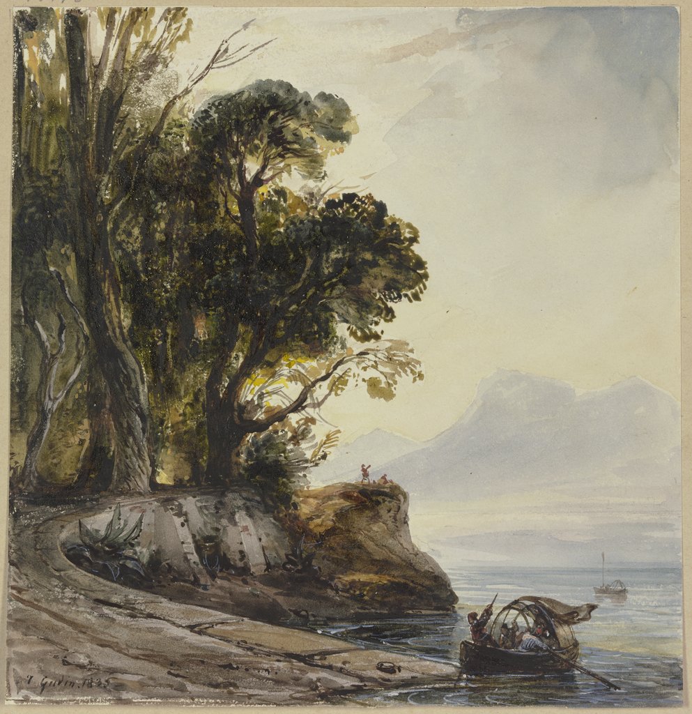 Coastal landscape, Théodore Gudin