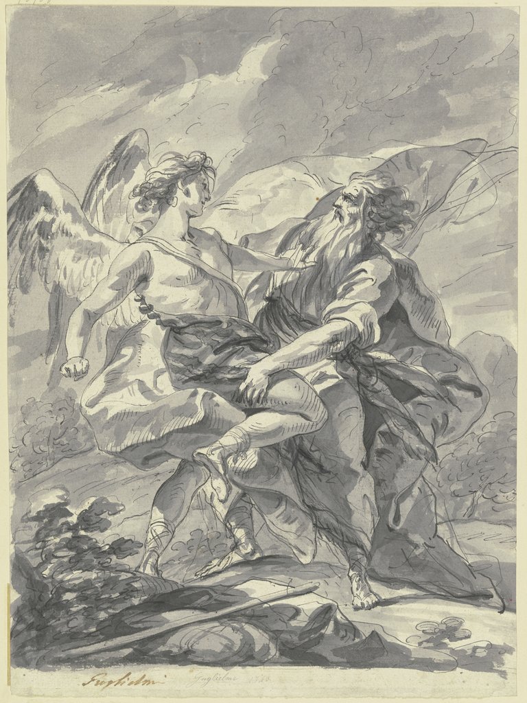 Jacob wrestling with the angel, Gregorio Guglielmi