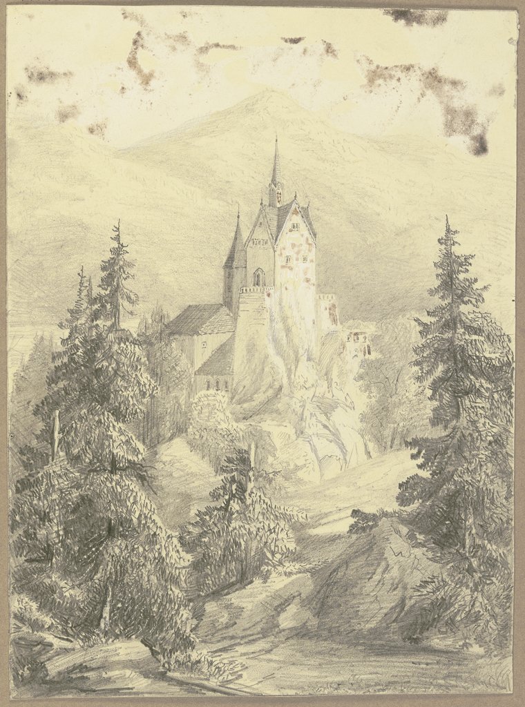 Church in the mountains, German, 19th century