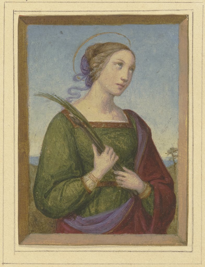 Brustbild einer Heiligen mit Palme, Marie Ellenrieder