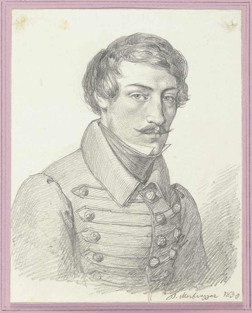 Brustbild eines jungen Mannes, Friedrich Moosbrugger