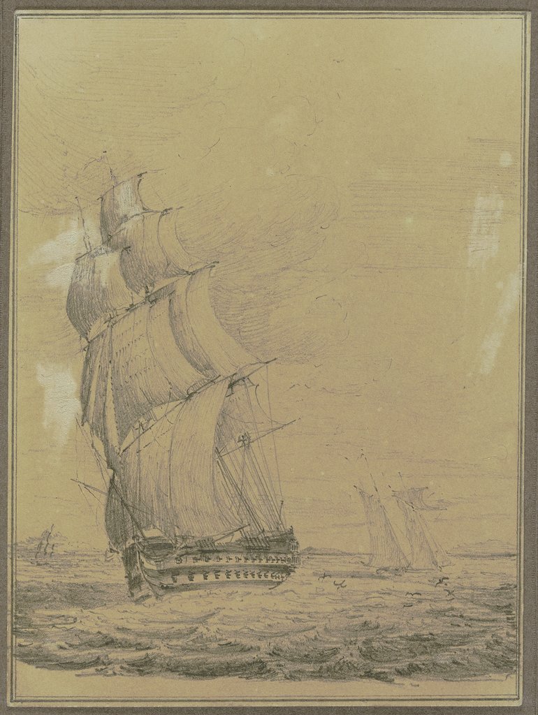 Segelschiff auf dem Meer, Henry Fortescue