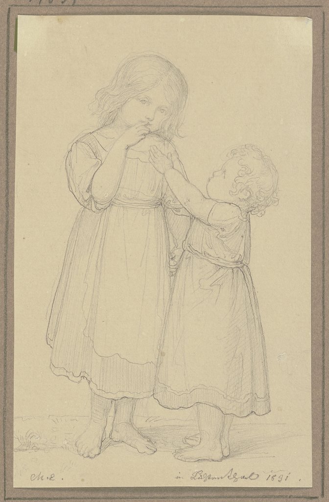 Two small girls, Marie Ellenrieder