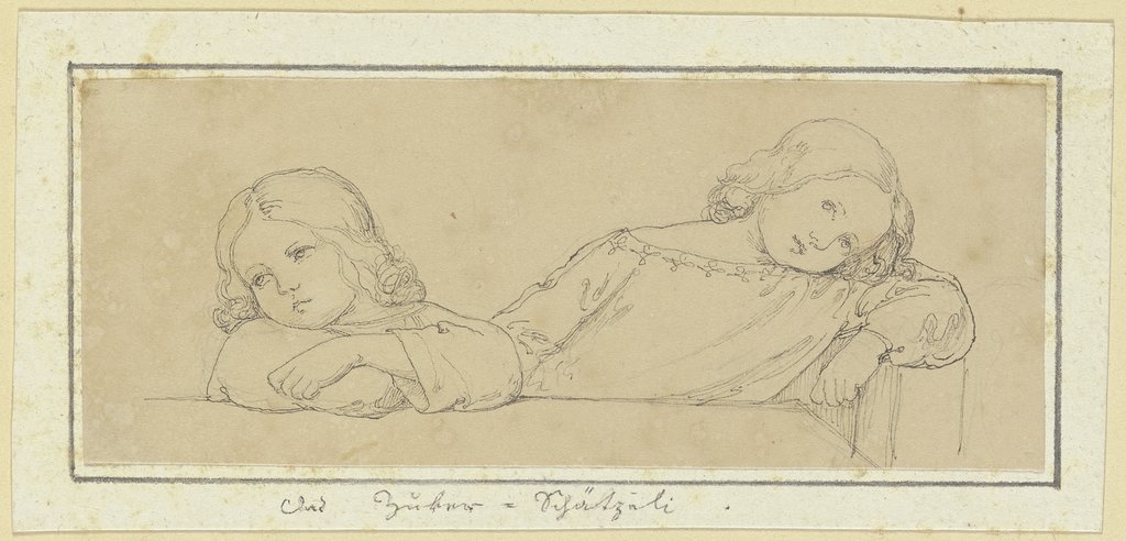 Two children at the table, Marie Ellenrieder