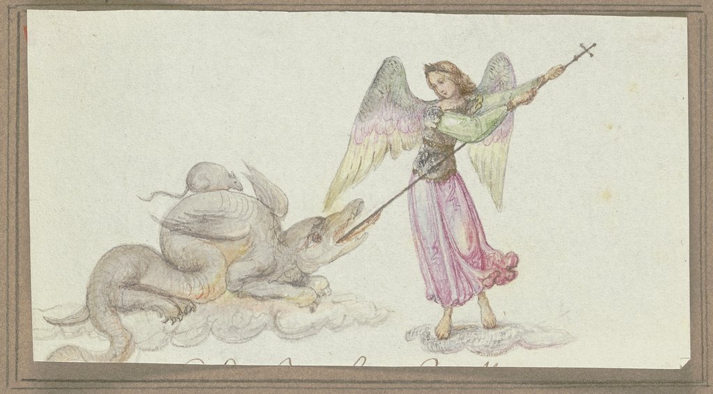 Erzengel Michael bekämpft den Drachen, Deutsch, 19. Jahrhundert