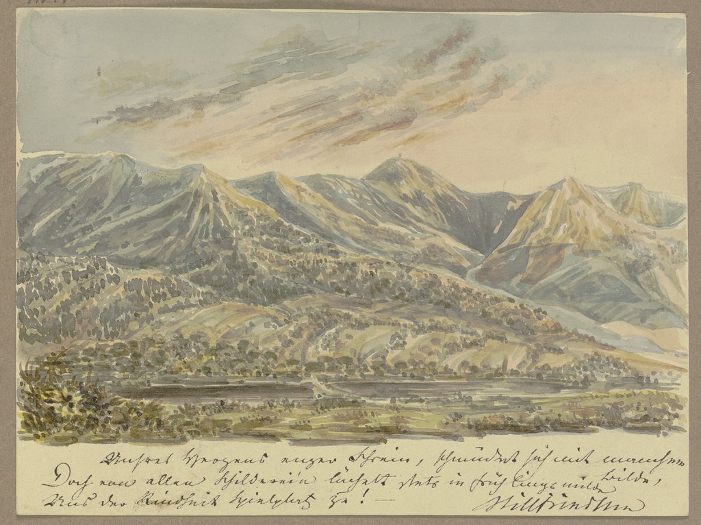 High mountain range, German, 19th century