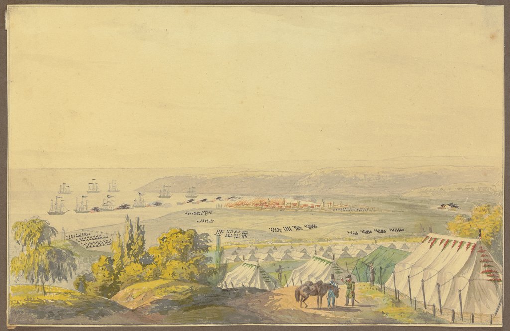 Feldlager am Meeresufer, Deutsch, 19. Jahrhundert