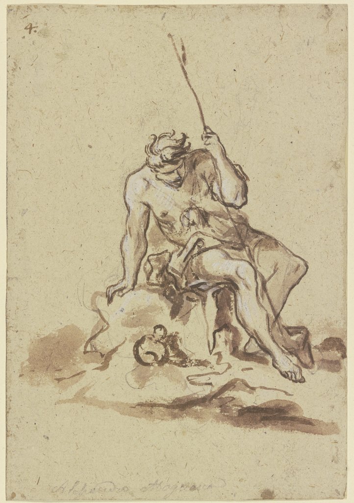 Sitting shepherd, Alessandro Magnasco