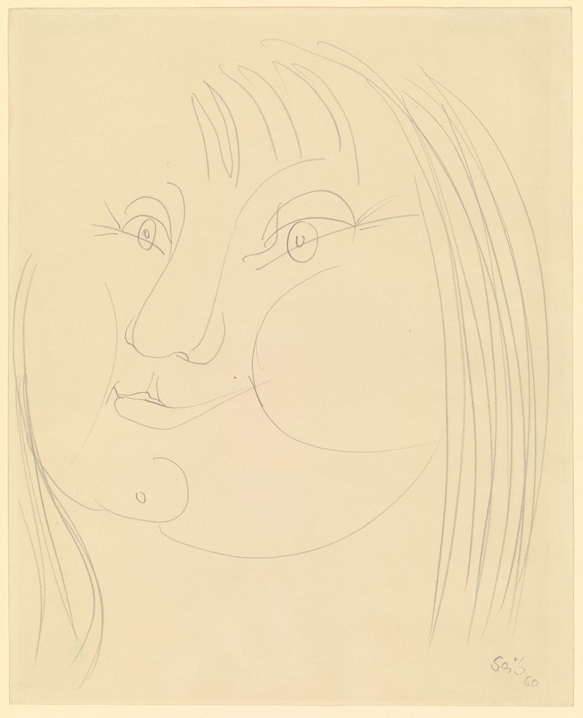 Woman's head, smiling, Gustav Seitz