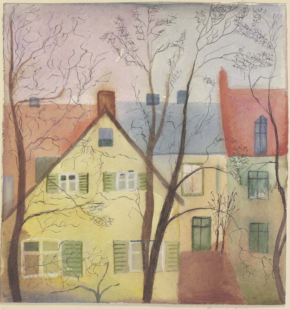 Houses in spring, Hans Reichel