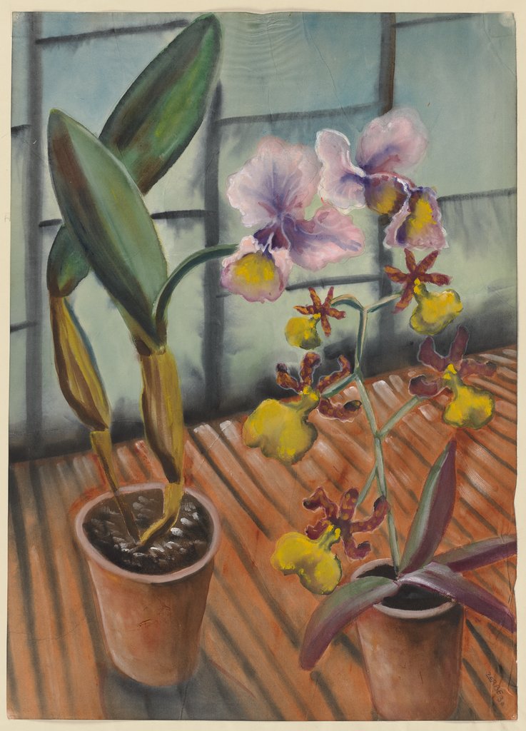 Purple orchids, Karl Zerbe