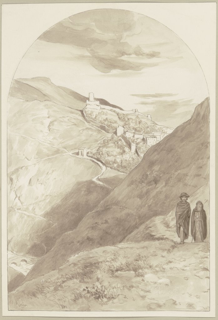 Diether und Brun wandernd, Wilhelm Steinhausen