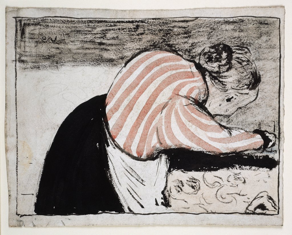 Alte Frau beim Tischdecken, Édouard Vuillard