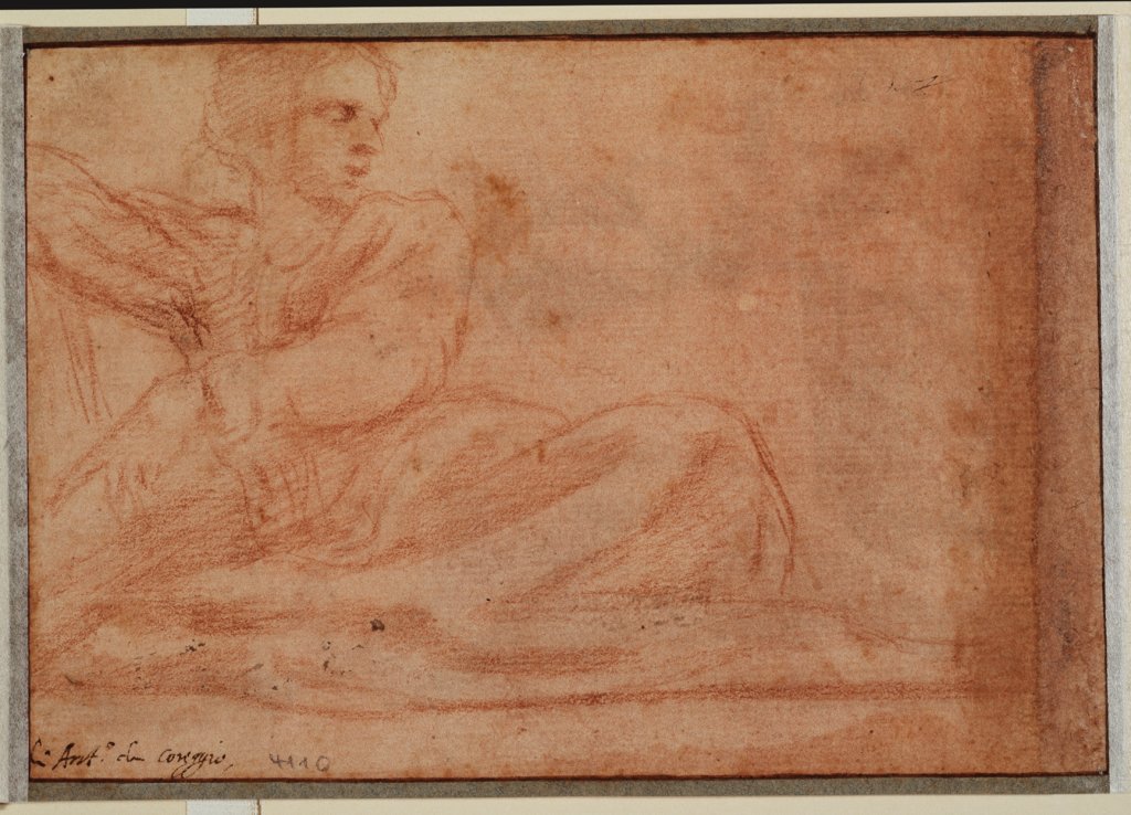 Seated figure to the right, Correggio