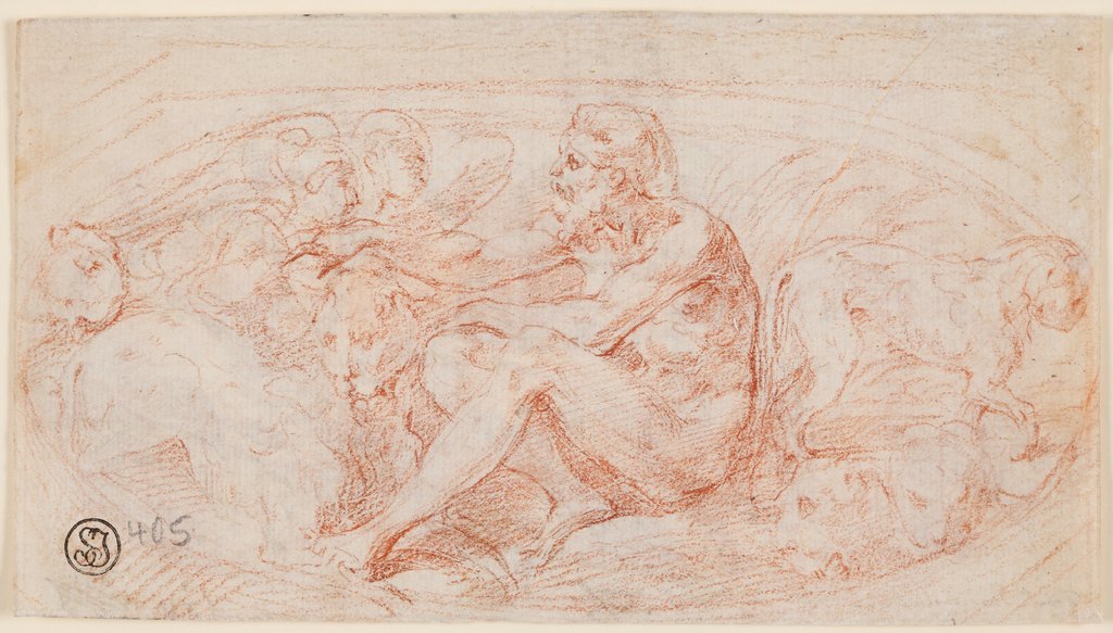 Daniel in the lion's den, Parmigianino