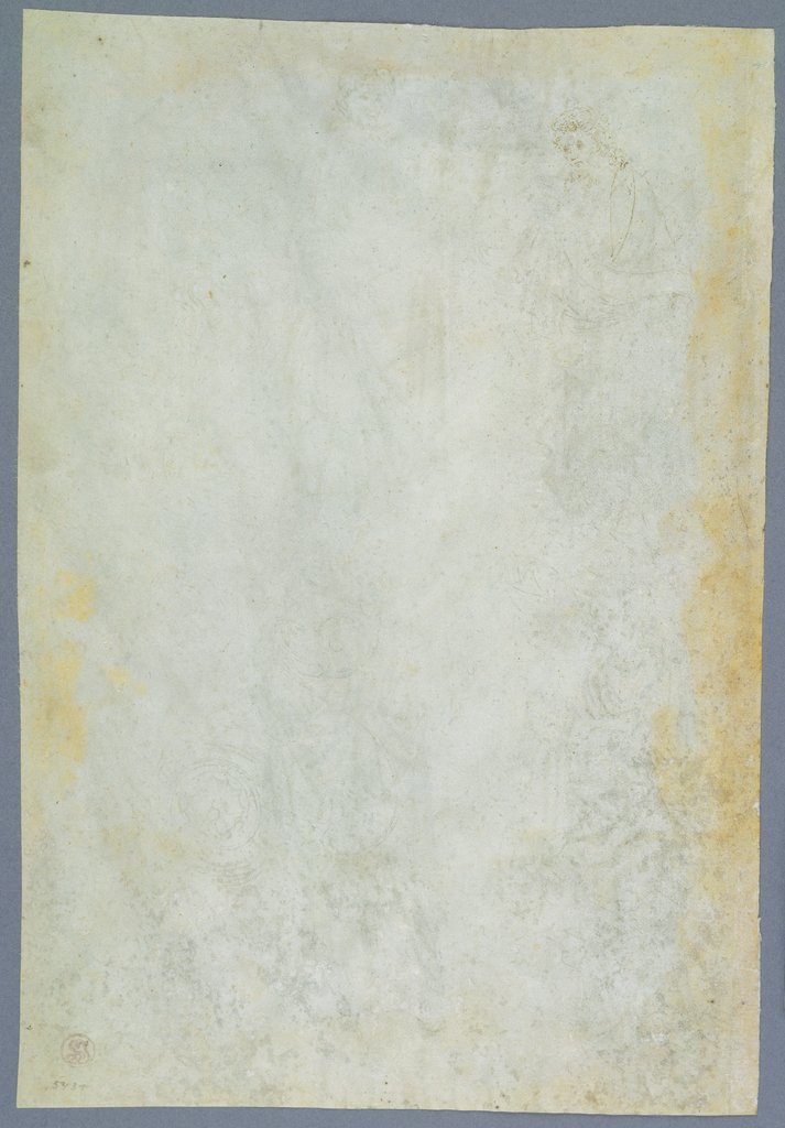 Figurenstudie und Akanthusranke, Pisanello;  Umkreis