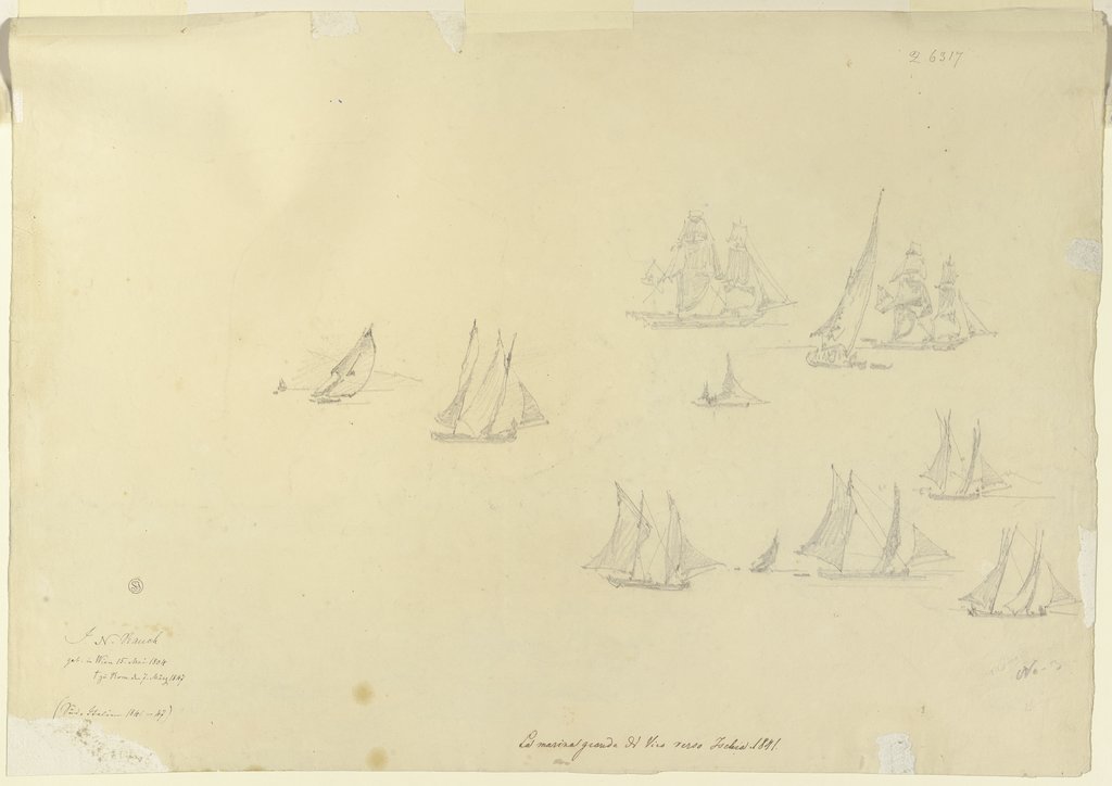 Sailing ships, Johann Nepomuk Rauch