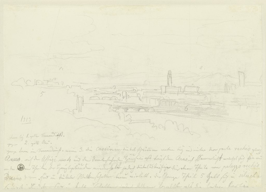Florenz, Blick von S. Miniato auf die Stadt, Ernst Fries