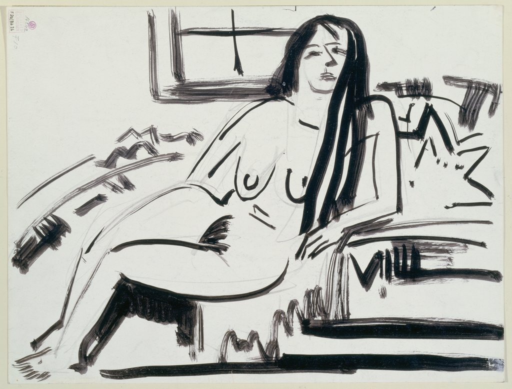 Lying nude, Ernst Ludwig Kirchner