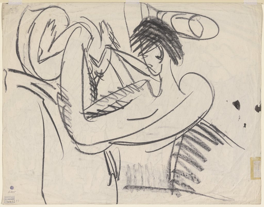 Sitzender weiblicher Akt, Ernst Ludwig Kirchner