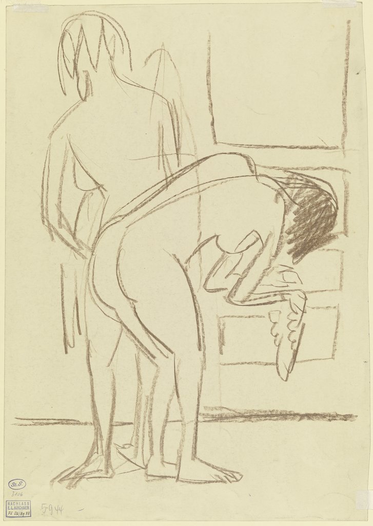 Zwei Frauen, sich abtrocknend, Ernst Ludwig Kirchner