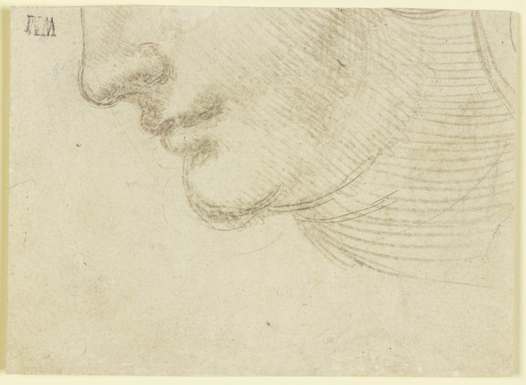 Weibliche Kopfpartie (Madonna Litta?), Unbekannt, 16. Jahrhundert, Deutsch, 15. Jahrhundert
