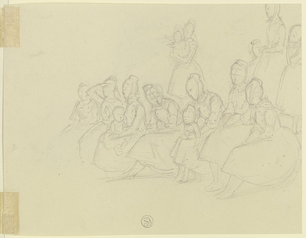 Group of peasant girls, Johann Jakob Hoff