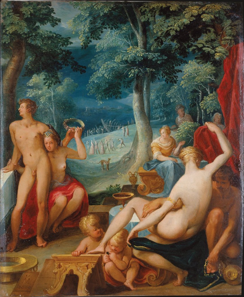 Before the Flood, reverse: Emblematic Depiction, Karel van Mander