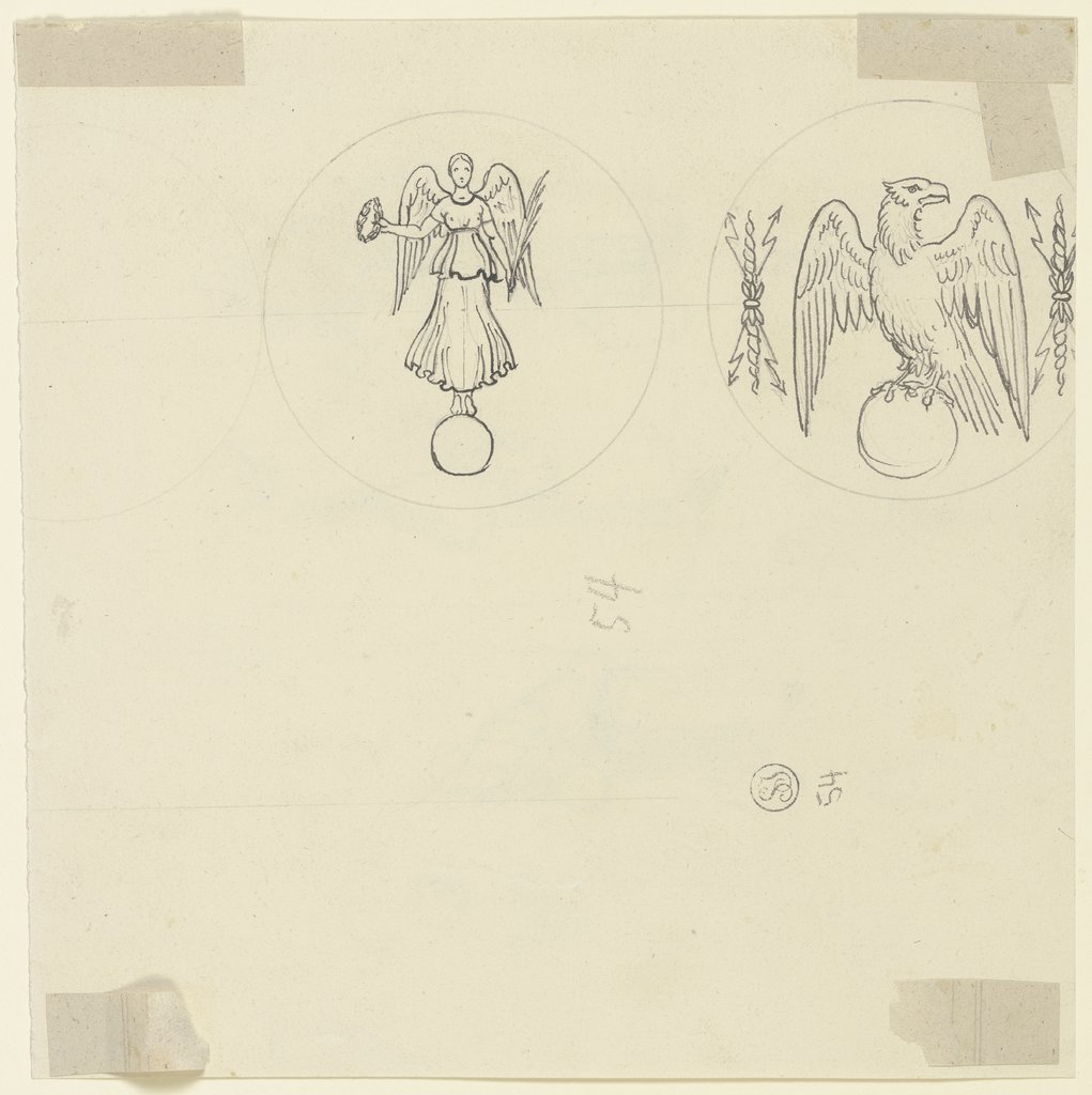 Eine Victoria und Zeus als Adler als zwei Seiten einer Medaille, Gustav Heinrich Naeke