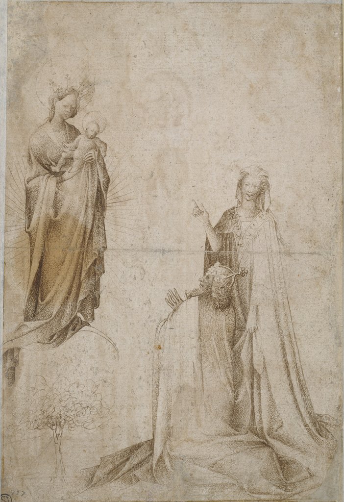 Kaiser Augustus und die Sybille von Tibur, Niederländisch, 14. Jahrhundert, Französisch, 15. Jahrhundert