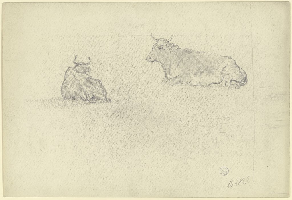 Ruhende Kühe, Otto Scholderer