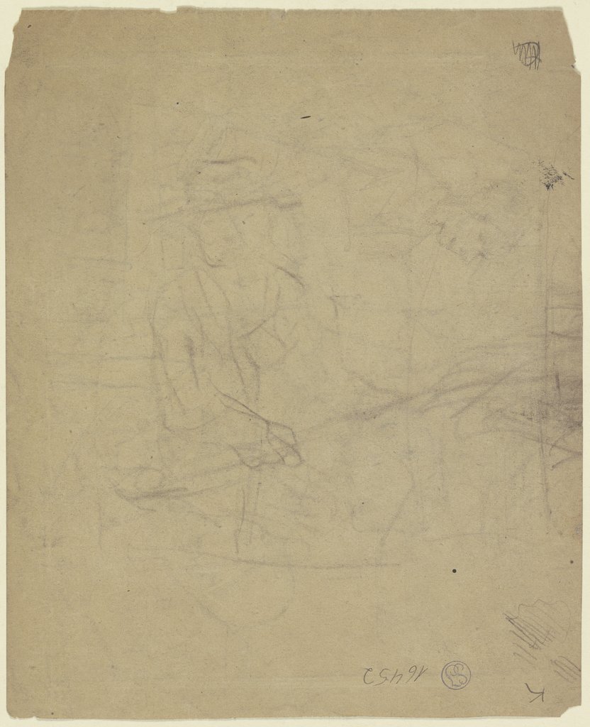 Man with hat, Otto Scholderer