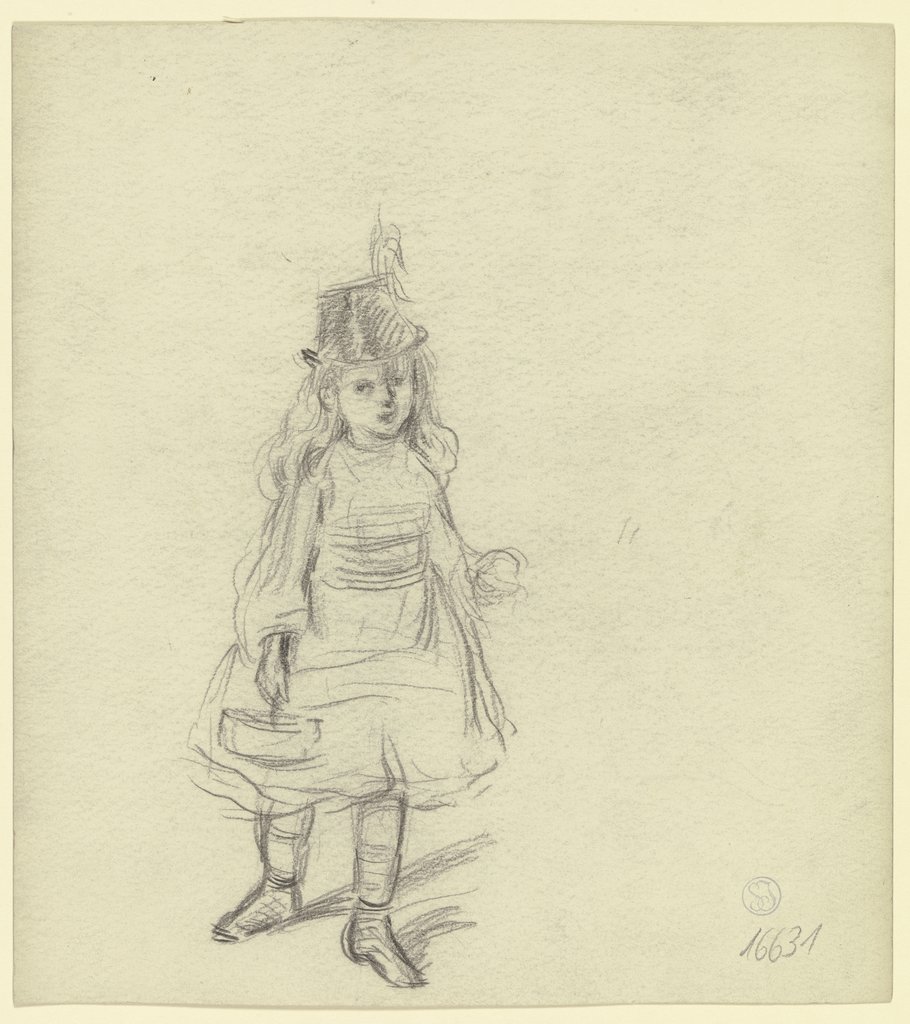 Mädchen mit Hut, Otto Scholderer